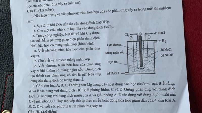 Đề thi HSG Hoá 9 Tỉnh Hưng Yên – Năm học 2022 – 2023