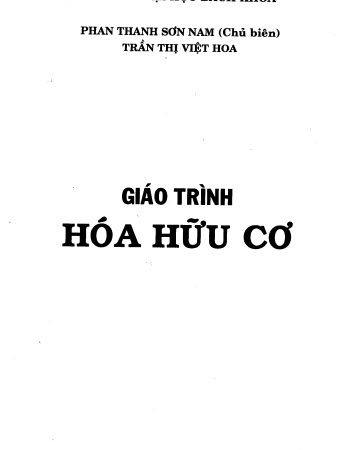 Giáo trình hoá hữu cơ – Phan Thanh Sơn Nam – Trần Thị Việt Hoa