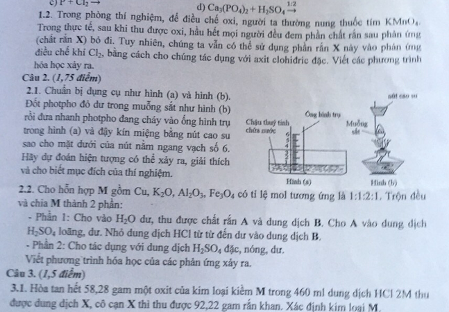 File word Đề thi vào 10 Chuyên Hóa Bắc Ninh – Năm học 2023 – 2024