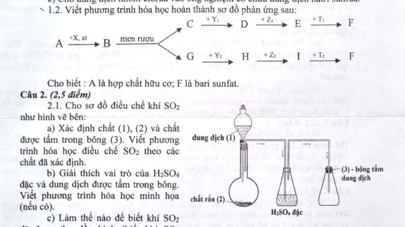 File word đề thi vào 10 Chuyên Hóa Lâm Đồng – Năm học 2023 – 2024