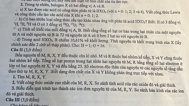 File word Đề thi vào Olympic Hóa chọn HSG Lớp 10 Cụm trường THPT Hà Nội – Năm học 2022 – 2023